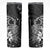 Hawaii King Kamehameha Day Skinny Tumbler Polynesian Pattern Mix Hibiscus Black