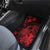 Hawaii King Kamehameha Day Car Mats Polynesian Pattern Mix Hibiscus Red