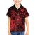 Hawaii King Kamehameha Day Family Matching Long Sleeve Bodycon Dress and Hawaiian Shirt Polynesian Pattern Mix Hibiscus Red