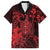 Hawaii King Kamehameha Day Hawaiian Shirt Polynesian Pattern Mix Hibiscus Red