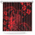 Hawaii King Kamehameha Day Shower Curtain Polynesian Pattern Mix Hibiscus Red