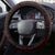 Hawaii King Kamehameha Day Steering Wheel Cover Polynesian Pattern Mix Hibiscus Red
