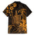 Hawaii King Kamehameha Day Hawaiian Shirt Polynesian Pattern Mix Hibiscus Gold