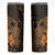 Hawaii King Kamehameha Day Skinny Tumbler Polynesian Pattern Mix Hibiscus Gold