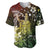 Hawaii King Kamehameha Day Baseball Jersey Polynesian Pattern Mix Hibiscus Reggae