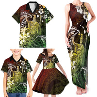 Hawaii King Kamehameha Day Family Matching Tank Maxi Dress and Hawaiian Shirt Polynesian Pattern Mix Hibiscus Reggae LT05 - Polynesian Pride