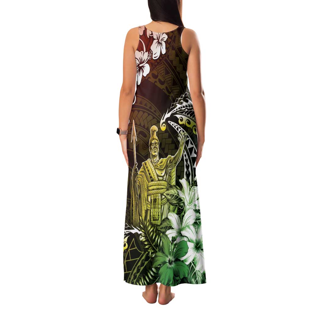 Hawaii King Kamehameha Day Family Matching Tank Maxi Dress and Hawaiian Shirt Polynesian Pattern Mix Hibiscus Reggae LT05 - Polynesian Pride