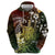 Hawaii King Kamehameha Day Hoodie Polynesian Pattern Mix Hibiscus Reggae