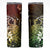 Hawaii King Kamehameha Day Skinny Tumbler Polynesian Pattern Mix Hibiscus Reggae