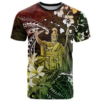 Hawaii King Kamehameha Day T Shirt Polynesian Pattern Mix Hibiscus Reggae
