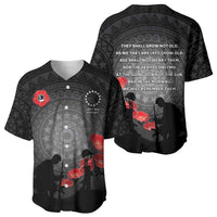 Cook Islands ANZAC Day Baseball Jersey Soldier Silhouette Remembrance