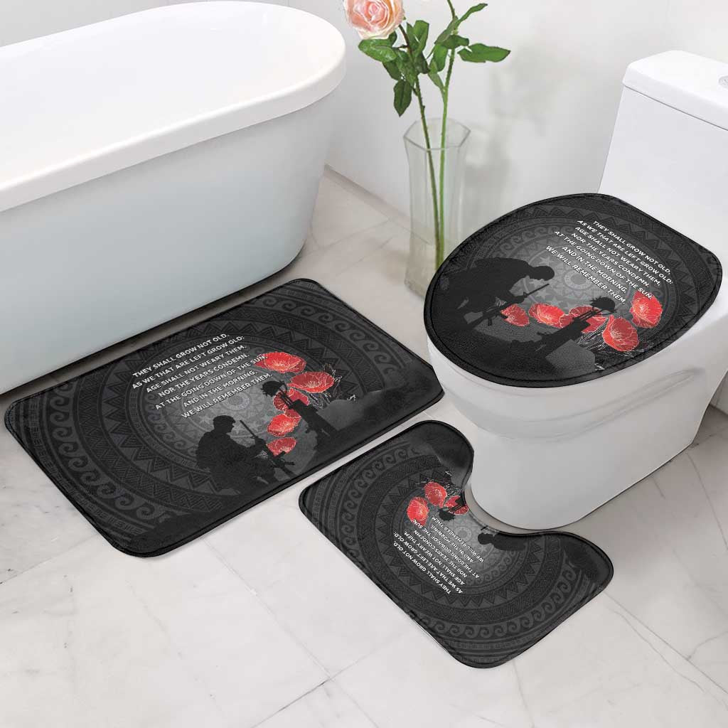 Cook Islands ANZAC Day Bathroom Set Soldier Silhouette Remembrance