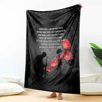 Cook Islands ANZAC Day Blanket Soldier Silhouette Remembrance