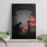 Cook Islands ANZAC Day Canvas Wall Art Soldier Silhouette Remembrance