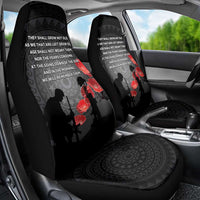 Cook Islands ANZAC Day Car Seat Cover Soldier Silhouette Remembrance