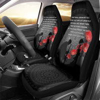 Cook Islands ANZAC Day Car Seat Cover Soldier Silhouette Remembrance