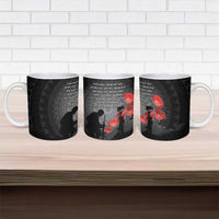 Cook Islands ANZAC Day Ceramic Mug Soldier Silhouette Remembrance