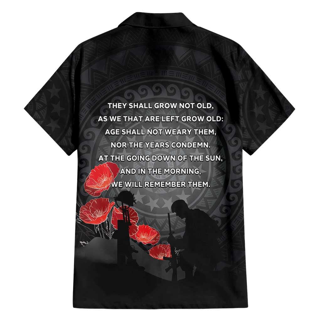 Cook Islands ANZAC Day Family Matching Off Shoulder Maxi Dress and Hawaiian Shirt Soldier Silhouette Remembrance LT05 - Polynesian Pride