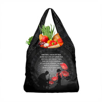 Cook Islands ANZAC Day Grocery Bag Soldier Silhouette Remembrance