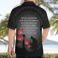 Cook Islands ANZAC Day Hawaiian Shirt Soldier Silhouette Remembrance