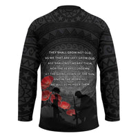 Cook Islands ANZAC Day Hockey Jersey Soldier Silhouette Remembrance