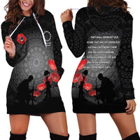 Cook Islands ANZAC Day Hoodie Dress Soldier Silhouette Remembrance