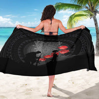 Cook Islands ANZAC Day Sarong Soldier Silhouette Remembrance