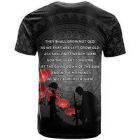 Cook Islands ANZAC Day T Shirt Soldier Silhouette Remembrance