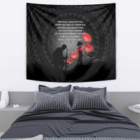 Cook Islands ANZAC Day Tapestry Soldier Silhouette Remembrance