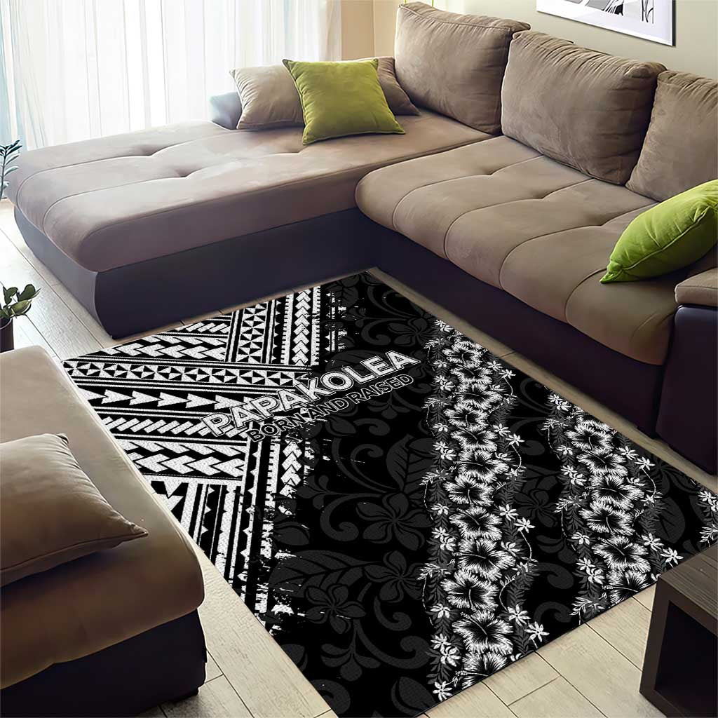 Hawaii Papakolea Born And Raised Area Rug Hawaiian Tribal Pattern