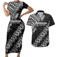 Hawaii Papakolea Born And Raised Couples Matching Short Sleeve Bodycon Dress and Hawaiian Shirt Hawaiian Tribal Pattern