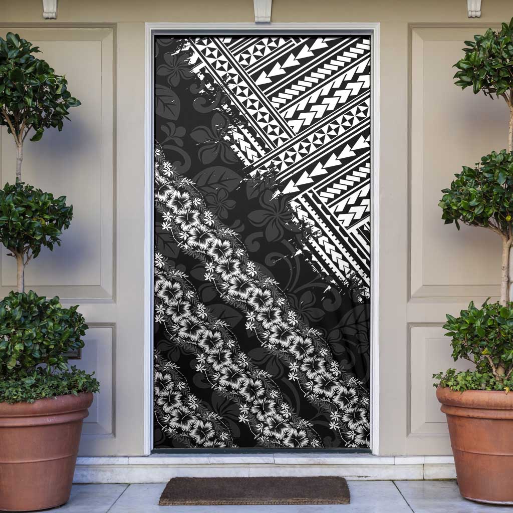 Hawaii Papakolea Born And Raised Door Cover Hawaiian Tribal Pattern