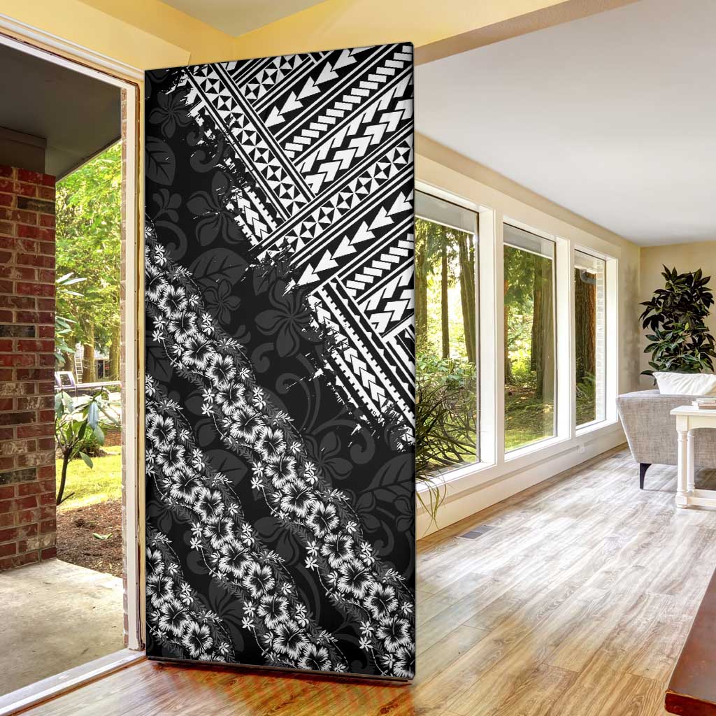 Hawaii Papakolea Born And Raised Door Cover Hawaiian Tribal Pattern