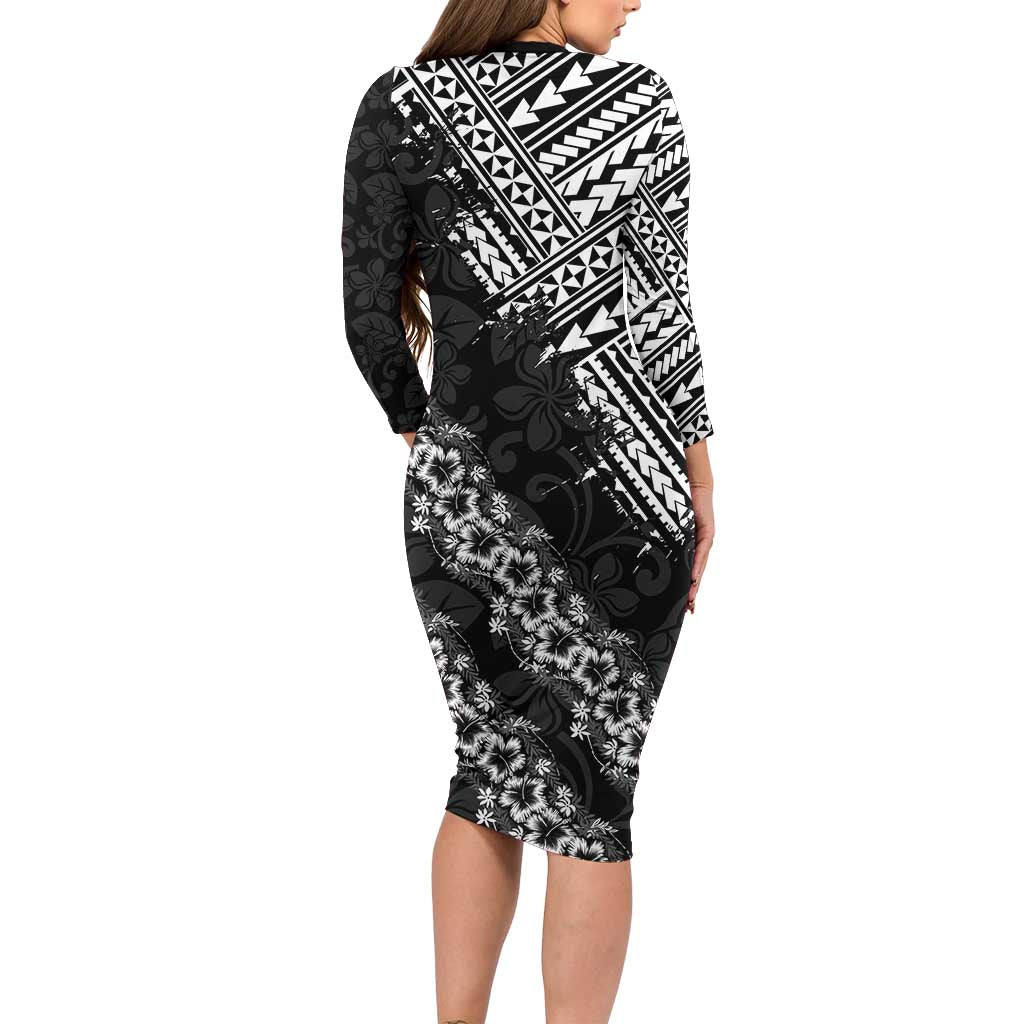 Hawaii Papakolea Born And Raised Family Matching Long Sleeve Bodycon Dress and Hawaiian Shirt Hawaiian Tribal Pattern LT05 - Polynesian Pride