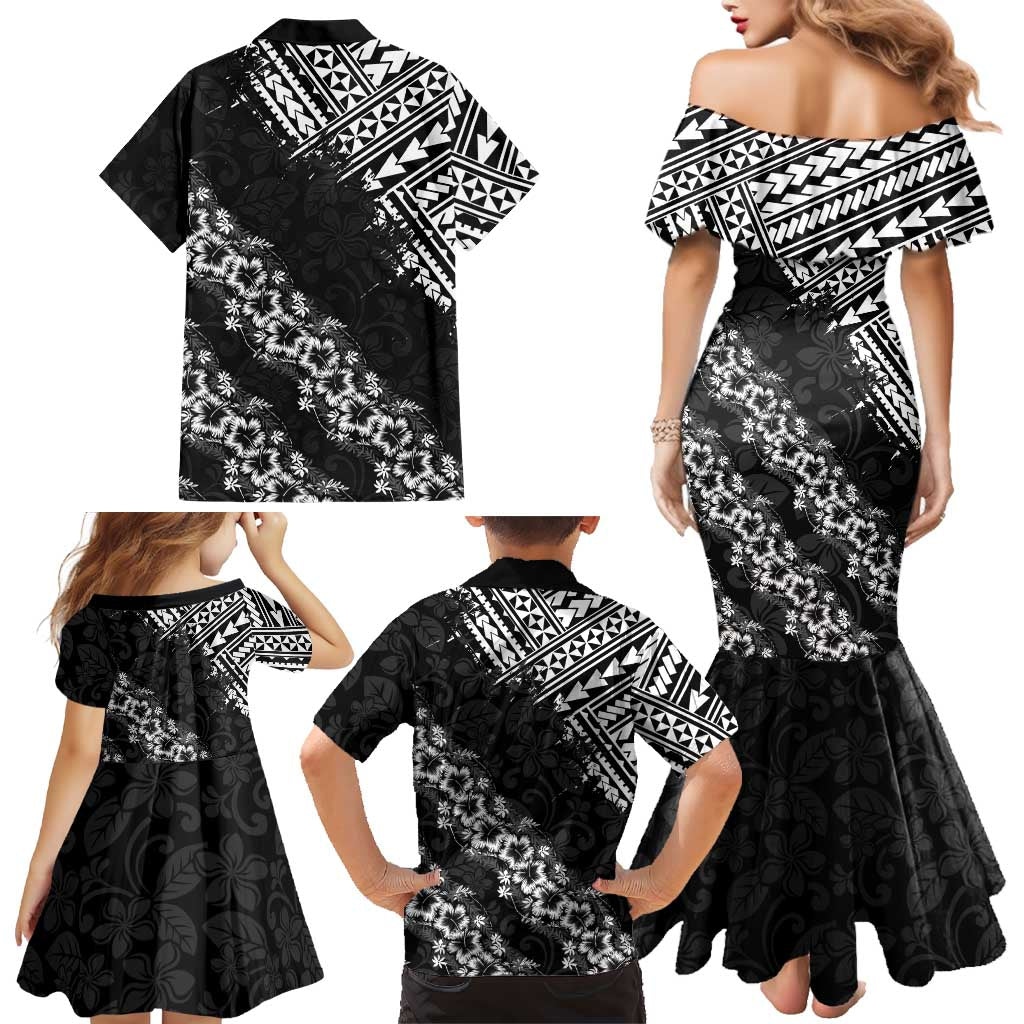 Hawaii Papakolea Born And Raised Family Matching Mermaid Dress and Hawaiian Shirt Hawaiian Tribal Pattern LT05 - Polynesian Pride