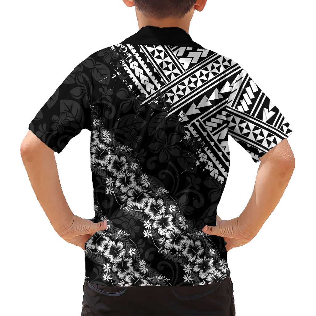 Hawaii Papakolea Born And Raised Family Matching Off Shoulder Maxi Dress and Hawaiian Shirt Hawaiian Tribal Pattern