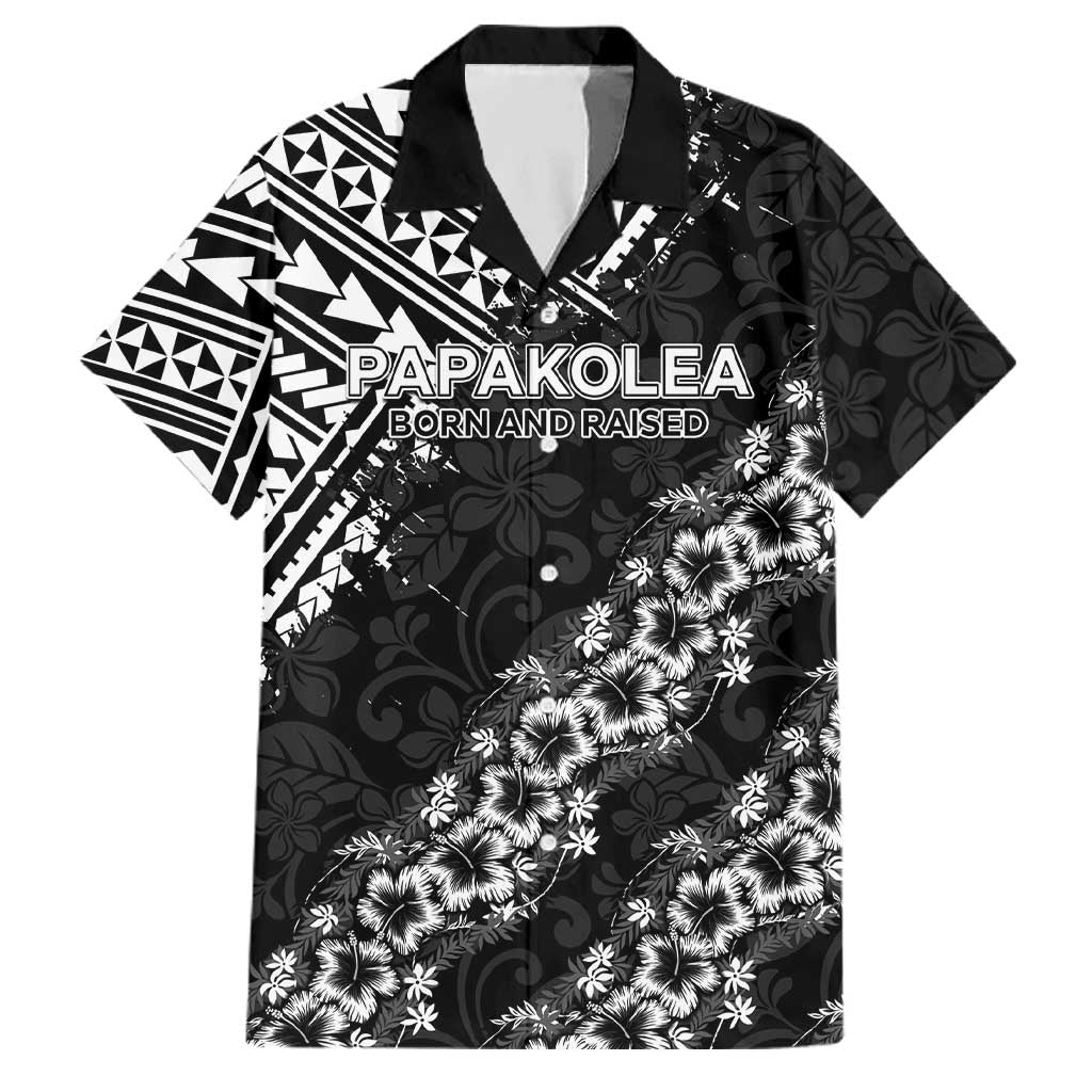 Hawaii Papakolea Born And Raised Family Matching Off Shoulder Maxi Dress and Hawaiian Shirt Hawaiian Tribal Pattern