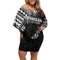 Hawaii Papakolea Born And Raised Family Matching Off Shoulder Short Dress and Hawaiian Shirt Hawaiian Tribal Pattern