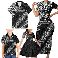 Hawaii Papakolea Born And Raised Family Matching Short Sleeve Bodycon Dress and Hawaiian Shirt Hawaiian Tribal Pattern LT05 - Polynesian Pride