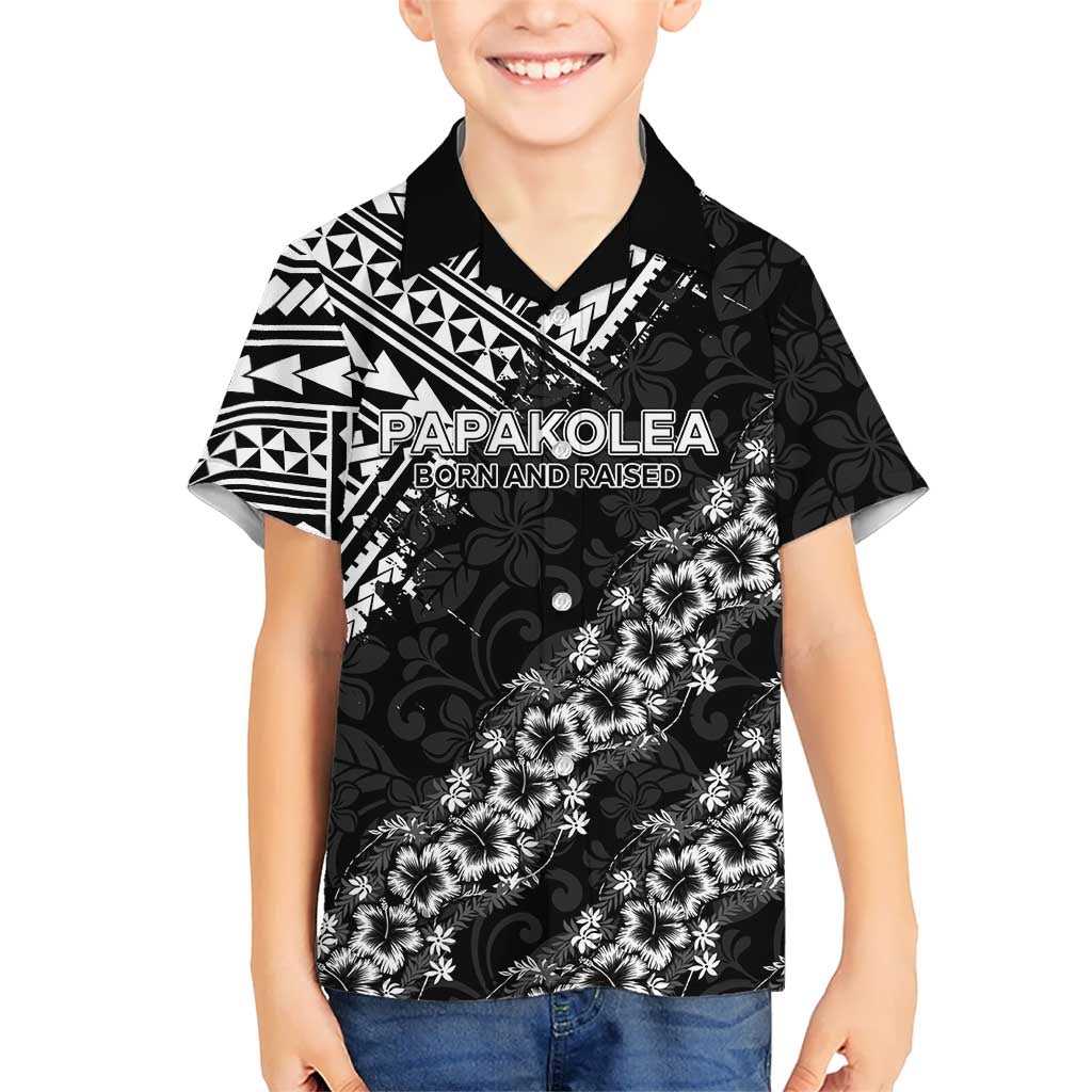 Hawaii Papakolea Born And Raised Family Matching Tank Maxi Dress and Hawaiian Shirt Hawaiian Tribal Pattern
