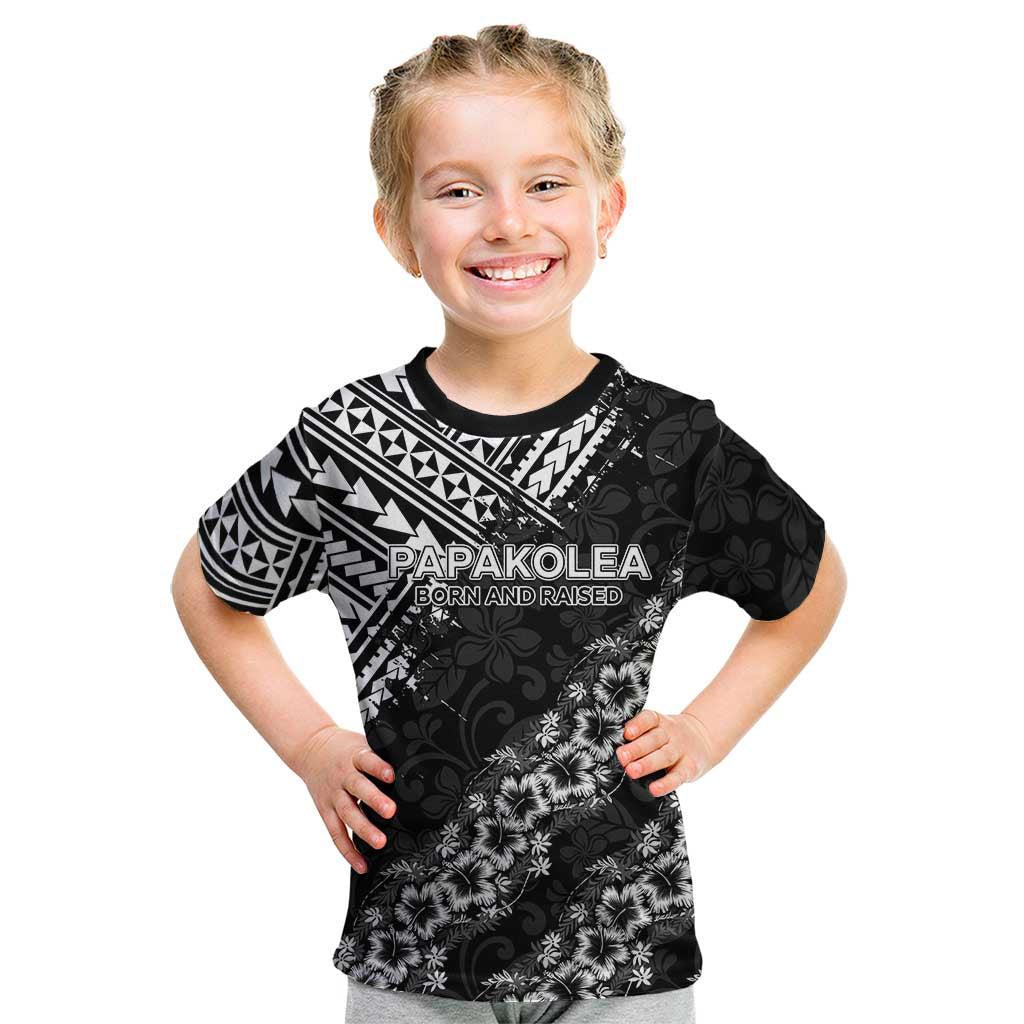 Hawaii Papakolea Born And Raised Kid T Shirt Hawaiian Tribal Pattern