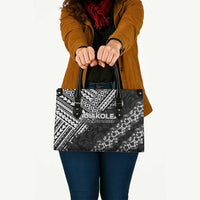 Hawaii Papakolea Born And Raised Leather Bag Hawaiian Tribal Pattern