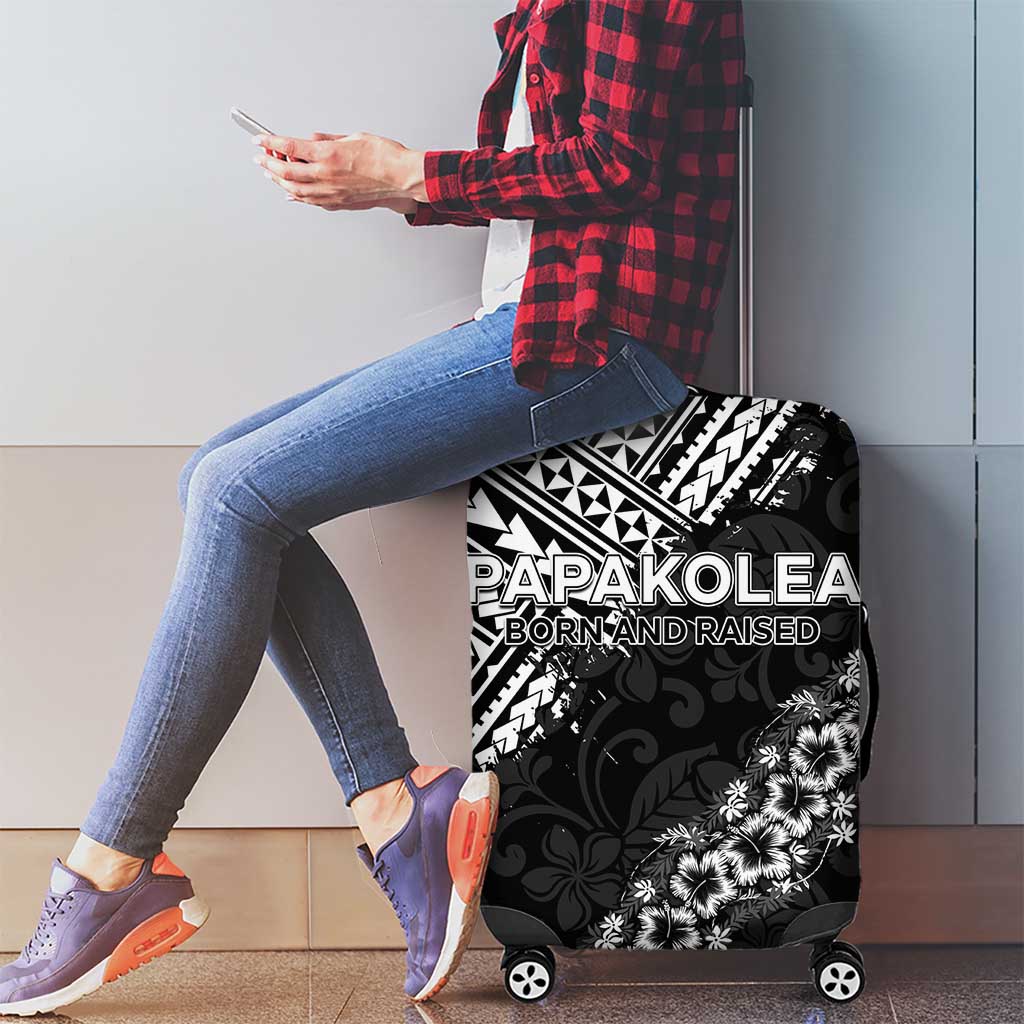 Hawaii Papakolea Born And Raised Luggage Cover Hawaiian Tribal Pattern