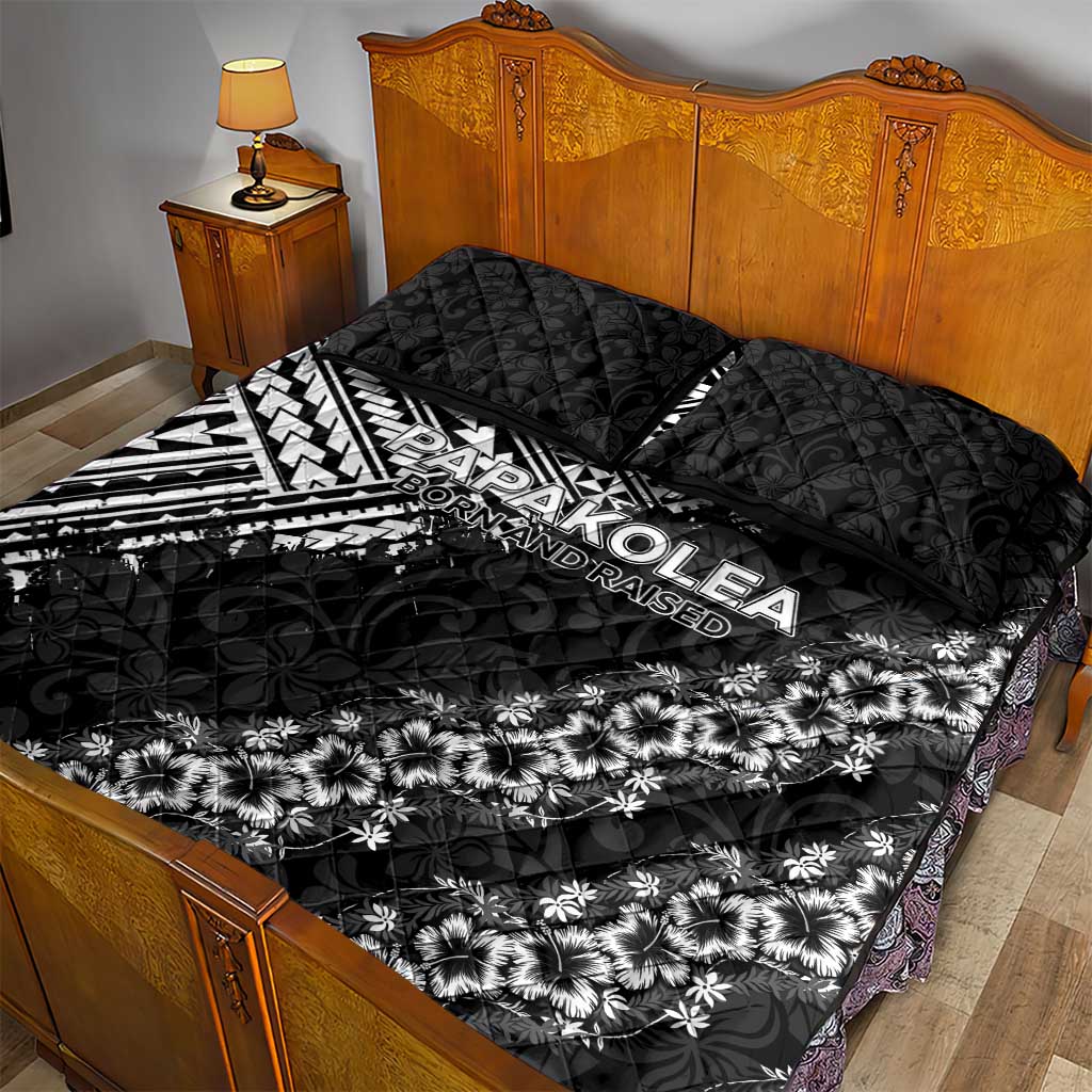 Hawaii Papakolea Born And Raised Quilt Bed Set Hawaiian Tribal Pattern