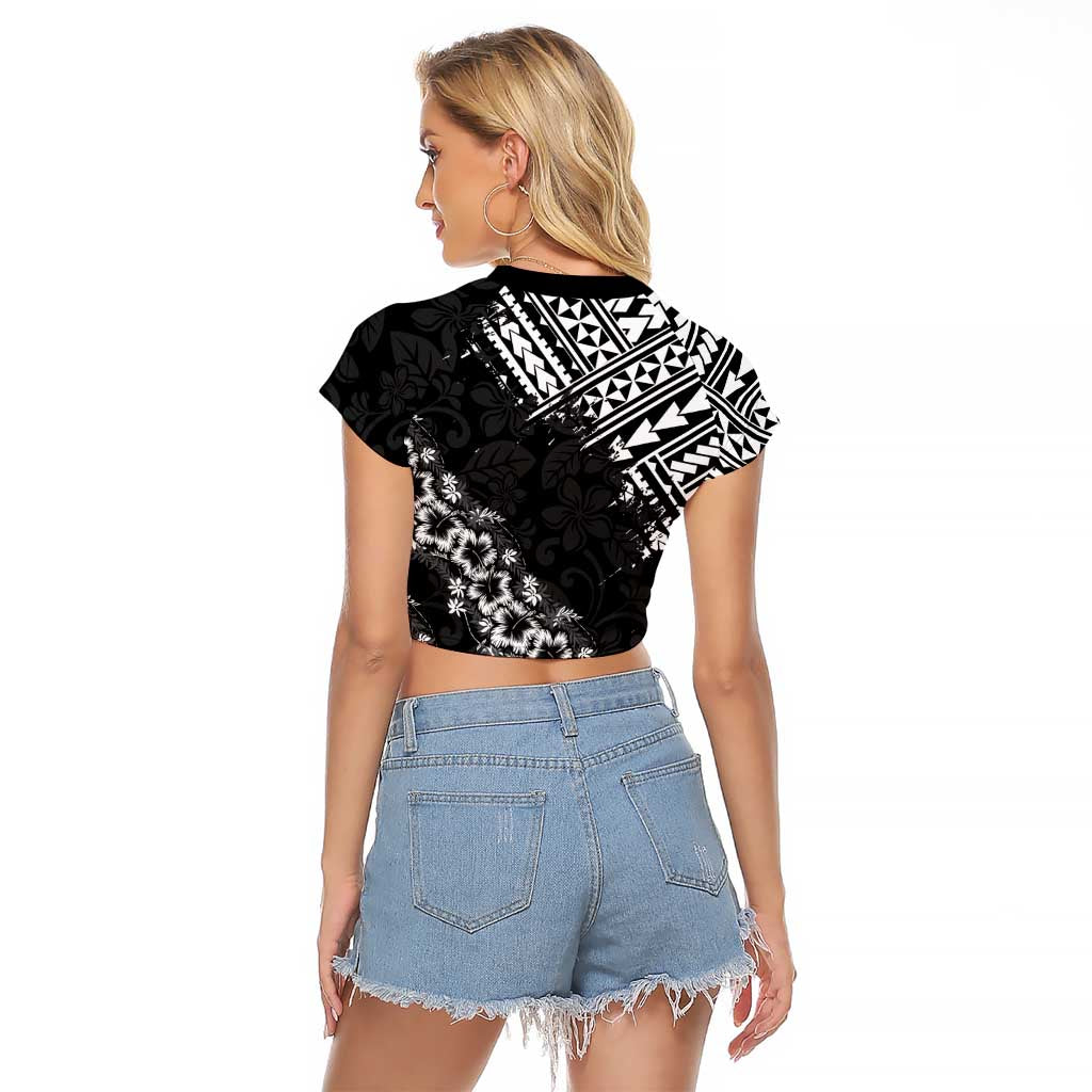 Hawaii Papakolea Born And Raised Raglan Cropped T Shirt Hawaiian Tribal Pattern