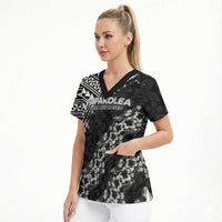 Hawaii Papakolea Born And Raised Scrub Top Hawaiian Tribal Pattern