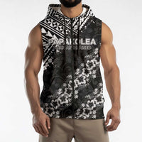 Hawaii Papakolea Born And Raised Sleeveless Zip Hoodie Hawaiian Tribal Pattern