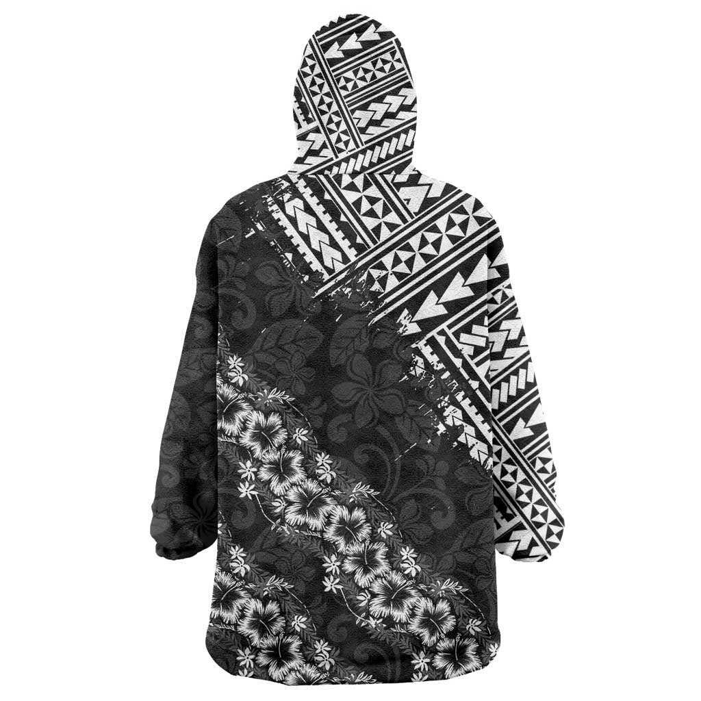 Hawaii Papakolea Born And Raised Wearable Blanket Hoodie Hawaiian Tribal Pattern