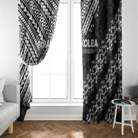 Hawaii Papakolea Born And Raised Window Curtain Hawaiian Tribal Pattern