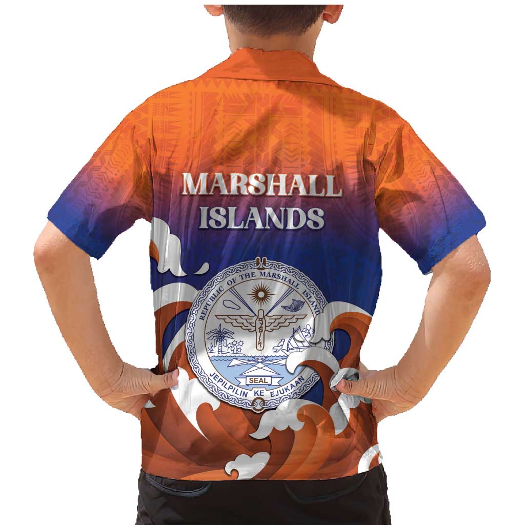 Marshall Islands Fishermen's Day Family Matching Mermaid Dress and Hawaiian Shirt It's Fishing Time LT05 - Polynesian Pride